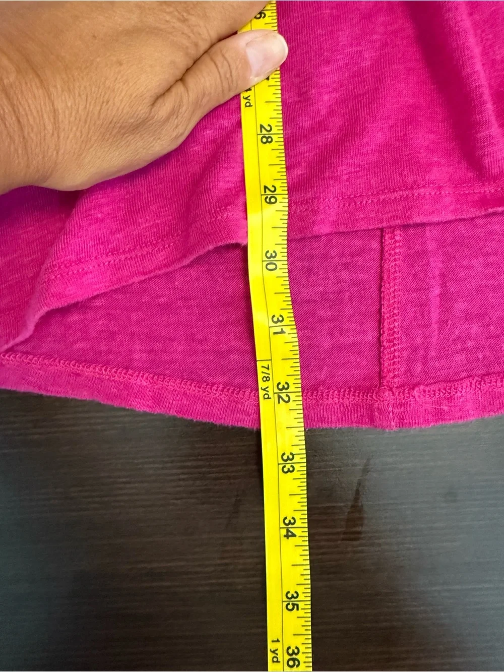 Habitat Linen Magenta Pink V Neck Long Sleeve Tunic Top Lagenlook Front Pockets